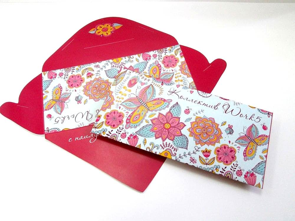 Konverty s vyrubkoj Изготовление конвертов с вырубкой в типографии